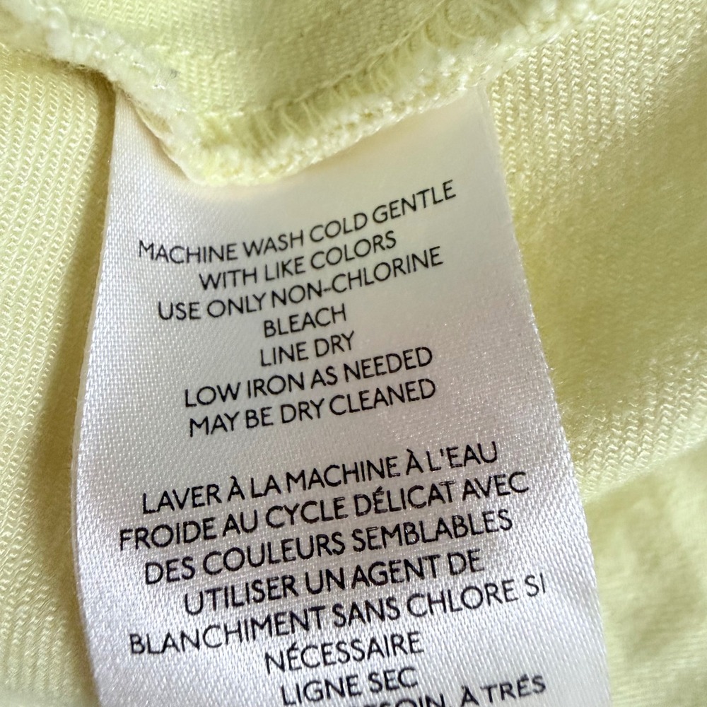 Anthropologie Yellow Linen Blend Maxi Skirt Small Elastic Waist Column Skirt - Picture 5 of 9